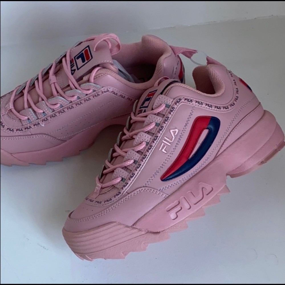 Brand New Chunky Pink FILA Sneakers!